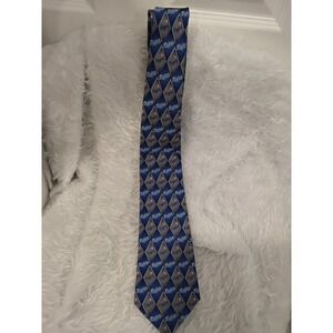 Vintage MLB Los Angeles Dodgers Silk Tie – Eagle Neckwear – Blue Gray Logo Print